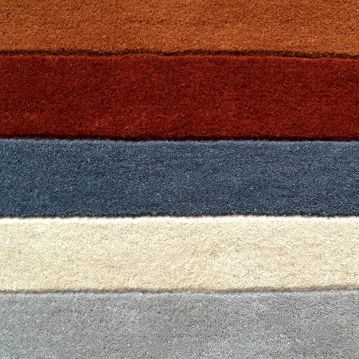 Symphony Stripes Handmade Woollen Rug - Terracotta (Available in 3 Sizes)