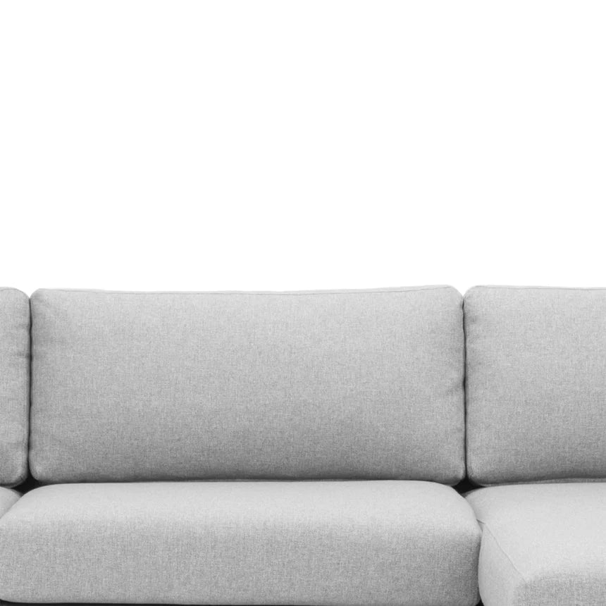 Tailored Elegance 3-Seater Left Chaise Sofa- Light Grey