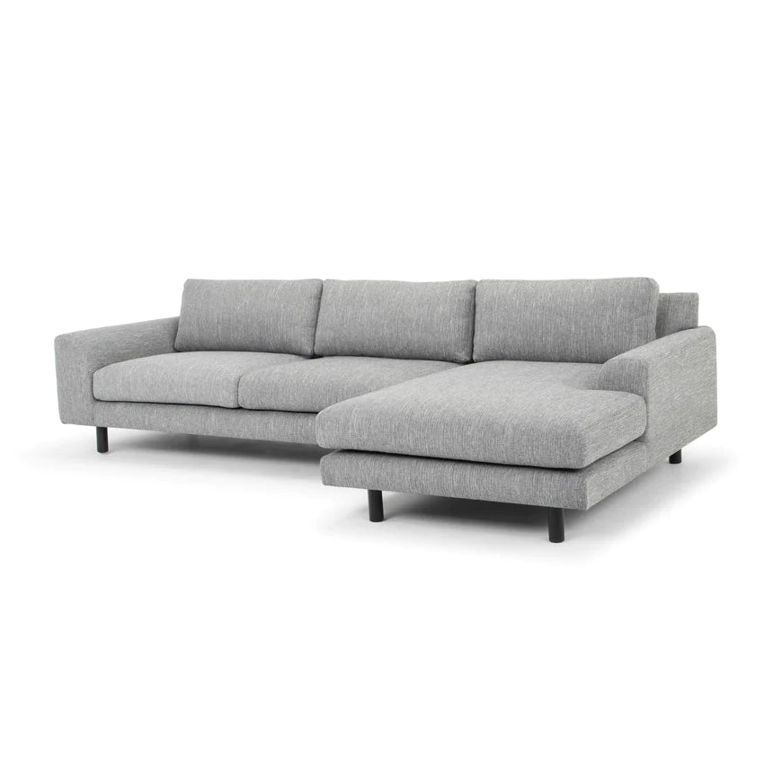 Tailored Elegance 3-Seater with Right Chaise Sofa-Grey