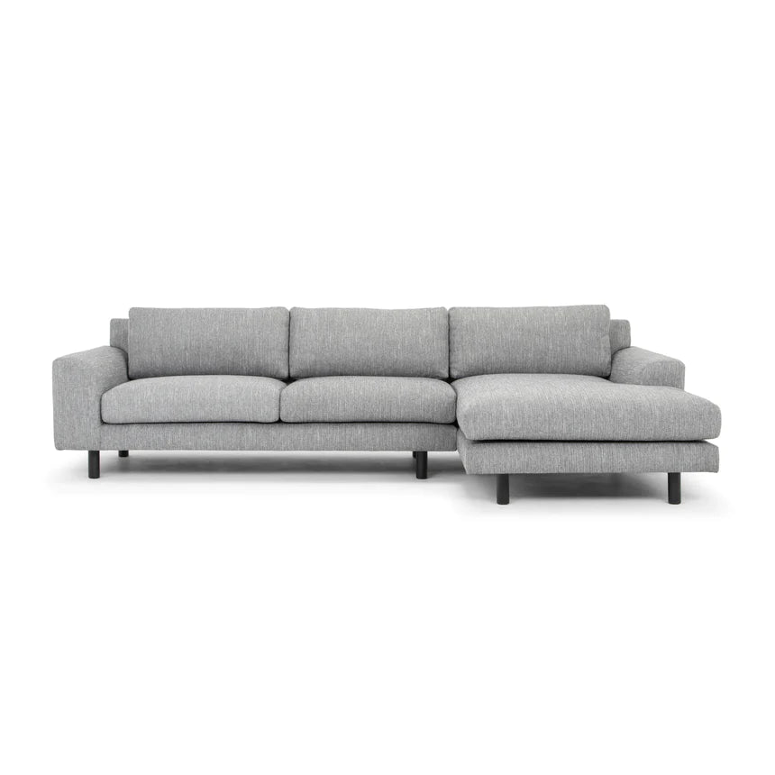 Tailored Elegance 3-Seater with Right Chaise Sofa-Grey