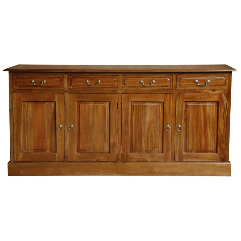 Tasmania Spacious 4-Door 4-Drawer Sideboard - Light Brown
