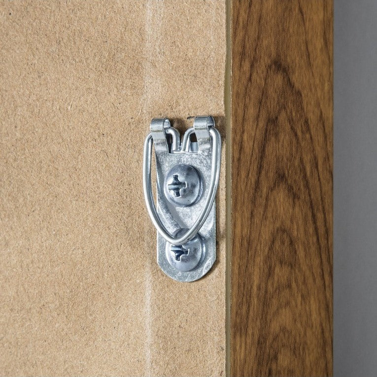 Taupe Tranquility Contour Line Art in Oak Frame