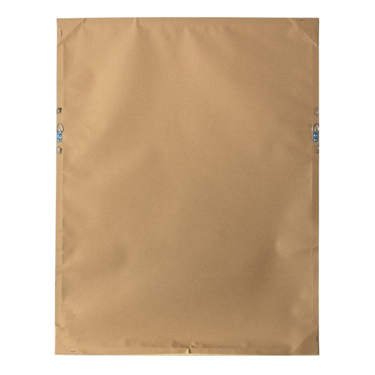 Taupe Tranquility Contour Line Art in Oak Frame