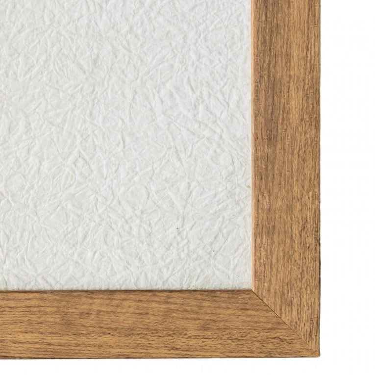 Taupe Tranquility Contour Line Art in Oak Frame