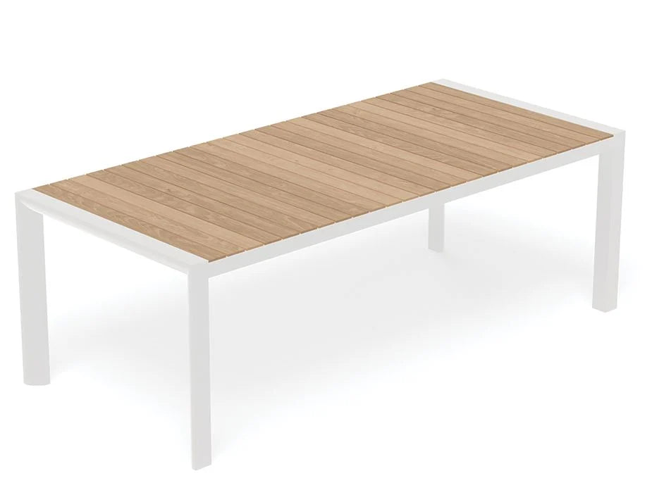 Teak Wood Top Metal Outdoor Bench - 220cms (Available in 2 Colors)