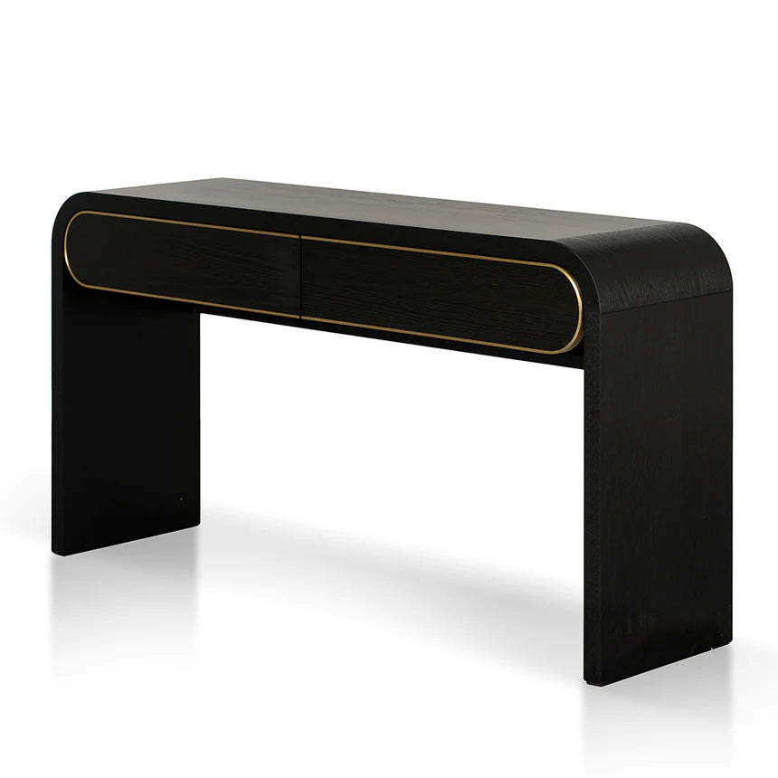 Textured Espresso Black Console Table 150cms