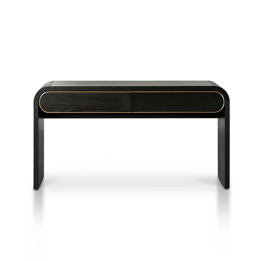 Textured Espresso Black Console Table 150cms