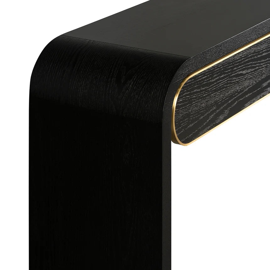 Textured Espresso Black Console Table 150cms