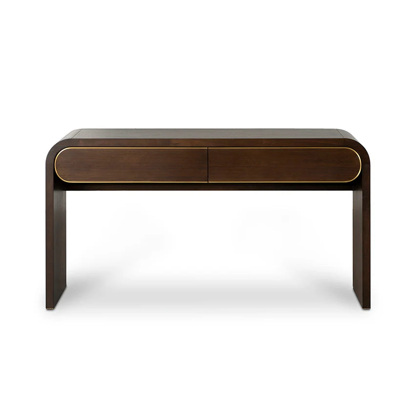 Textured Espresso Walnut Console Table 150cms
