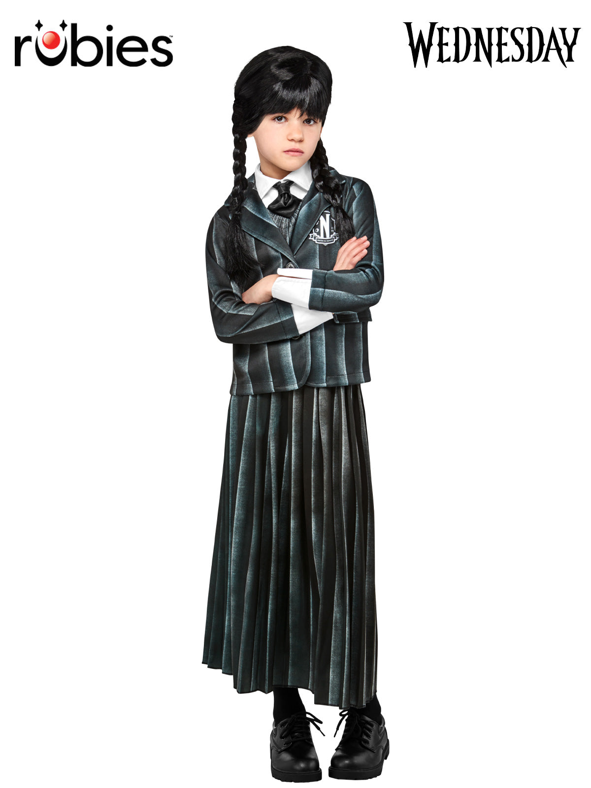 The Addams Family Wednesday Nevermore Academy Girl's Costumes (Available in 4 Sizes)