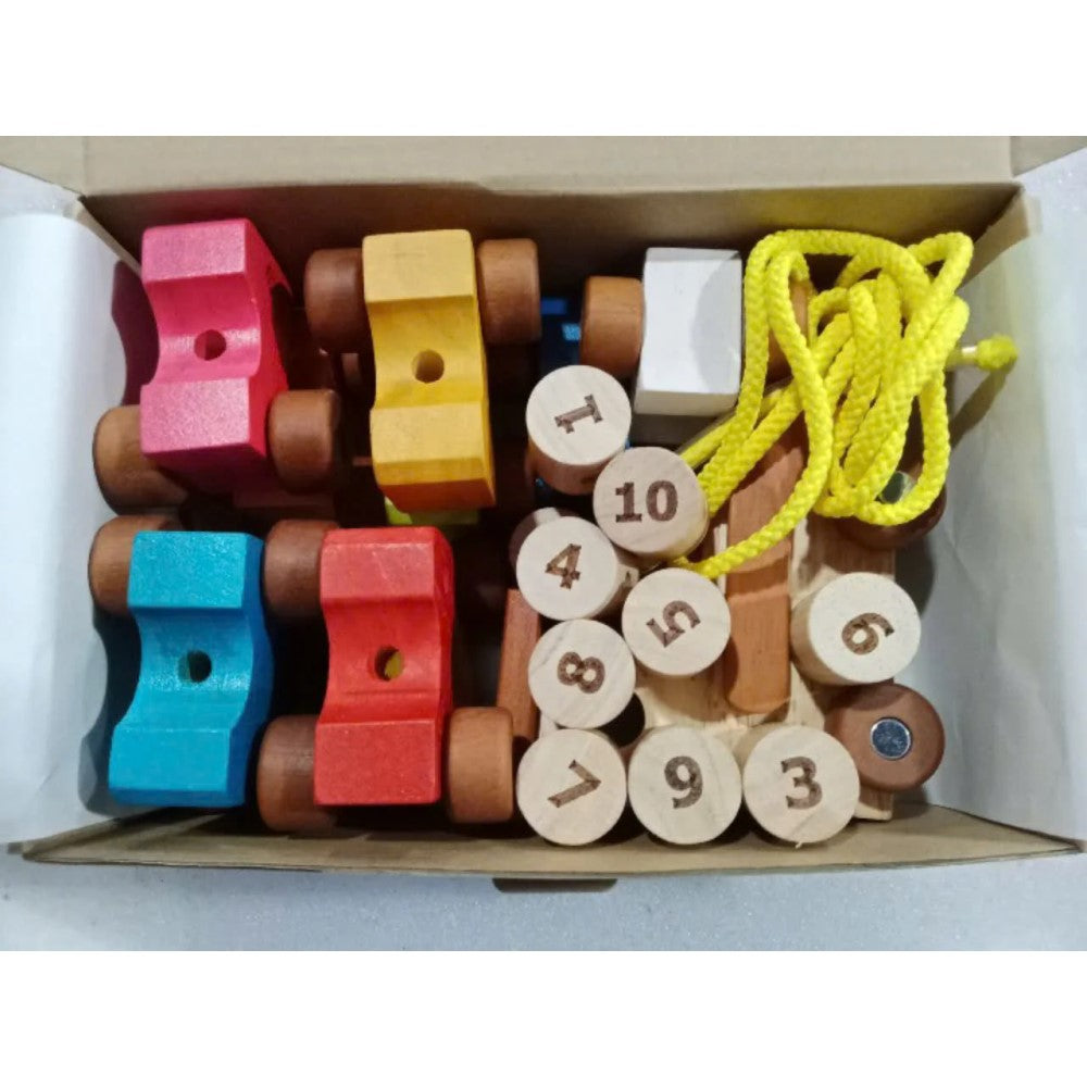 Thread & Ride Montessori Lacing Train Toy