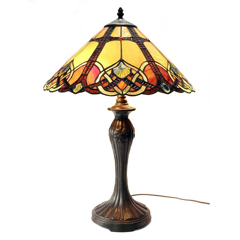 Tiffany Sunset Color Stained Glass Table Lamp