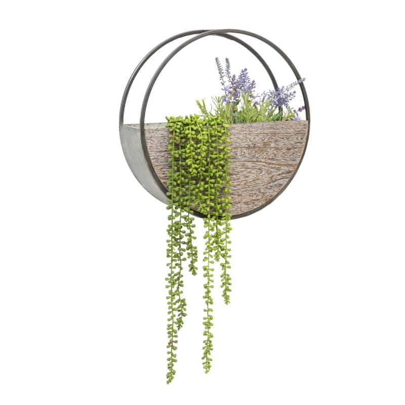 Timber Elemental Wall Planter - 40cms Diameter