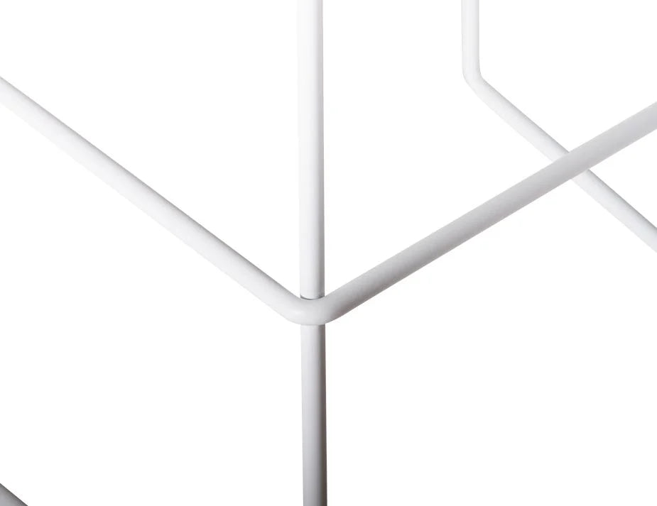 Timber Round Seating White Base High Stool - (Available in 2 Sizes)