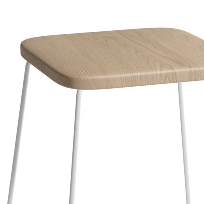 Timber Square Seating White Base High Stool - (Available in 2 Sizes)