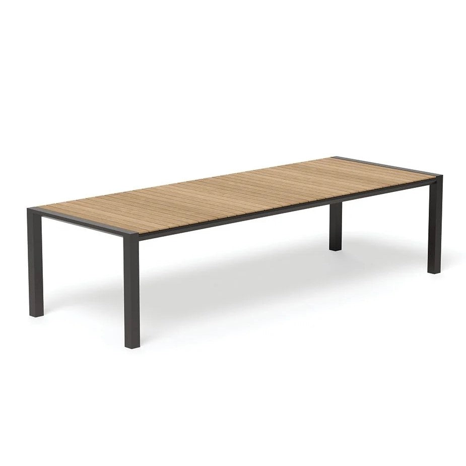 Timber Top Metal Outdoor Bench - 300cms (Available in 2 Colors)