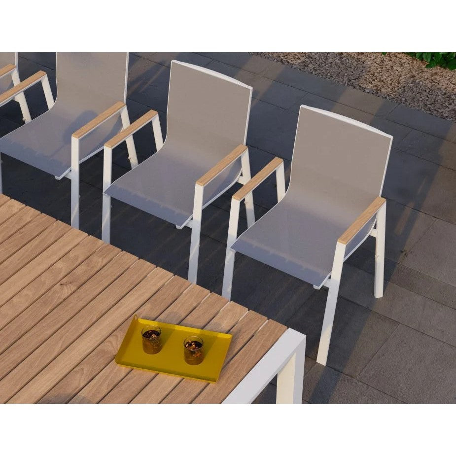 Timber Top Metal Outdoor Bench - 300cms (Available in 2 Colors)