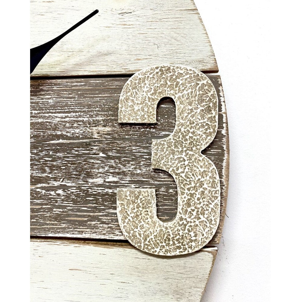 Timber Wood Grain Finish Wall Clock 60cms