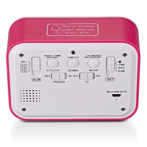 Time Herald Talking LCD Clock - Available in 4 Colors