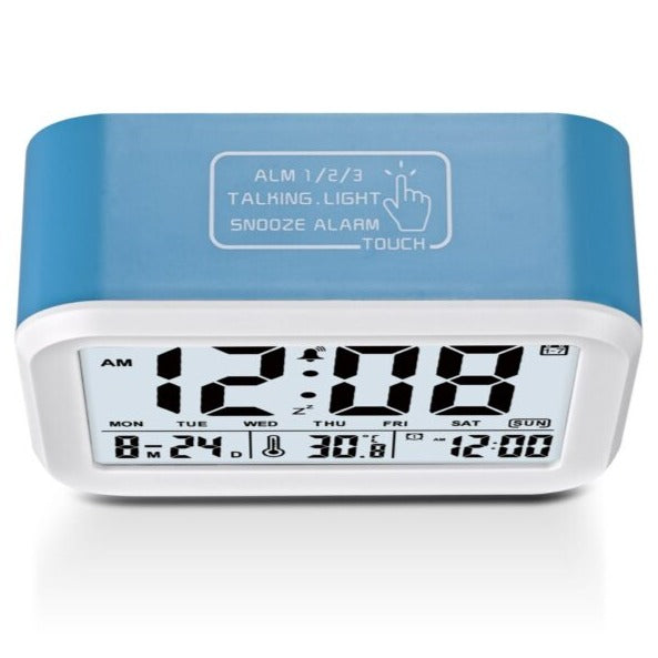 Time Herald Talking LCD Clock - Available in 4 Colors