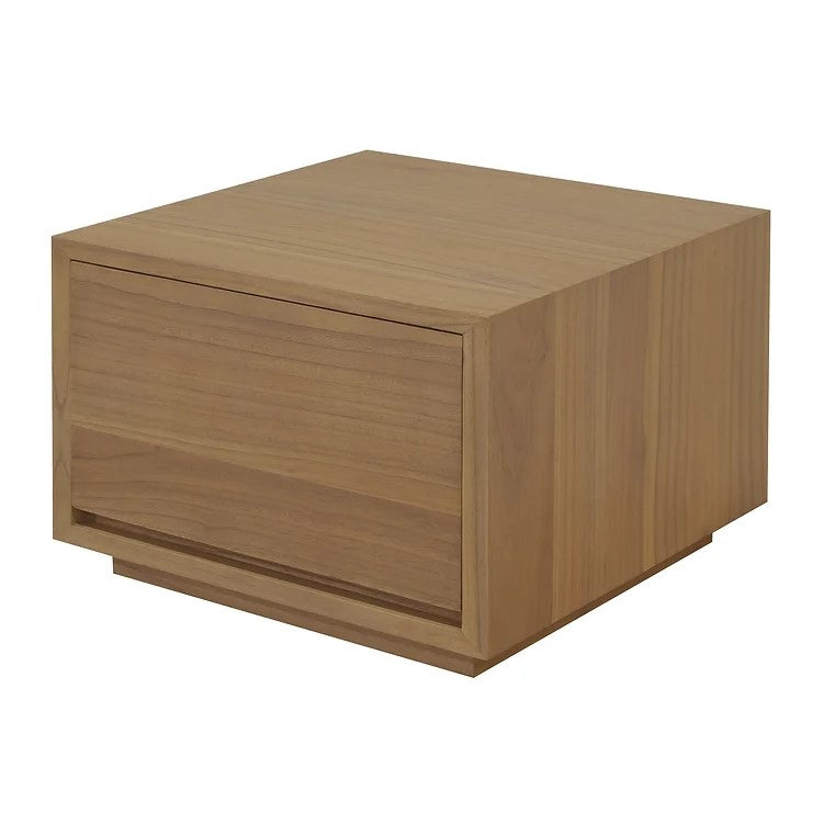 Timeless 1 Drawer Low Bedside Table - Natural
