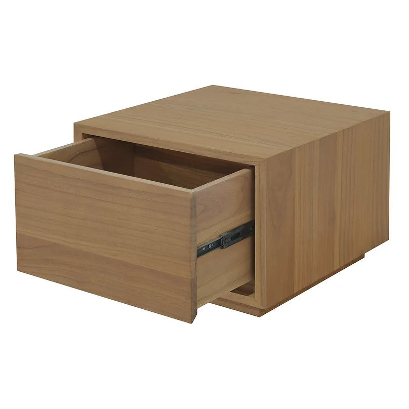 Timeless 1 Drawer Low Bedside Table - Natural
