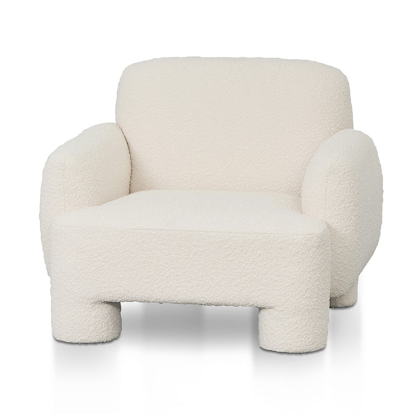 Timeless Armchair - Ivory White Boucle