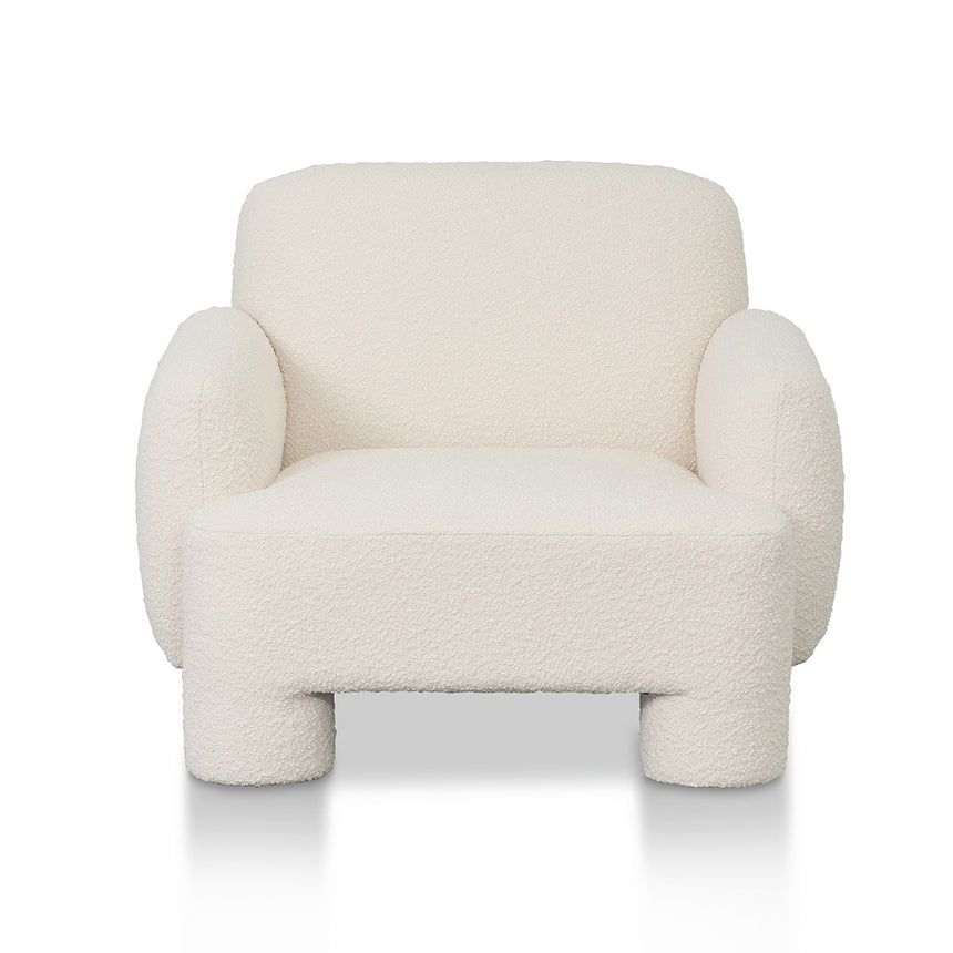 Timeless Armchair - Ivory White Boucle