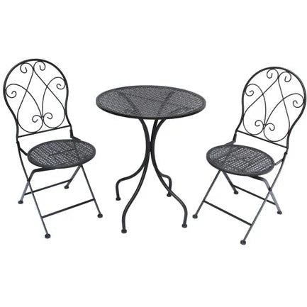Timeless Charm 3-Piece Patio Ensemble in Black