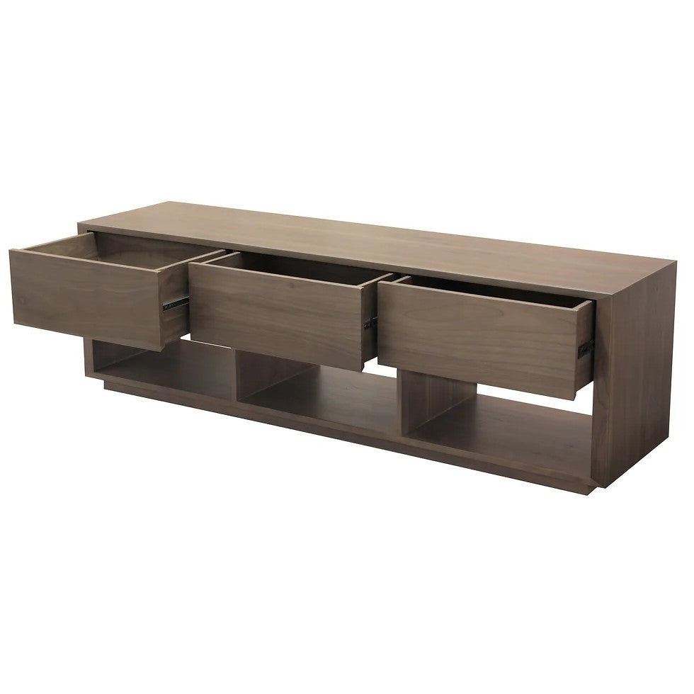 Timeless Charm 3 Drawer Entertainment Unit - Grey