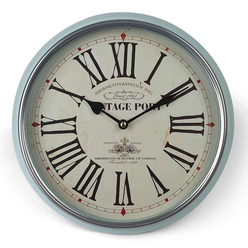 Timeless Charm Elegant Blue Wall Clock 31cms