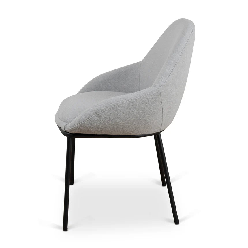 Timeless Comfort Fabric Dining Chair - Pale Grey