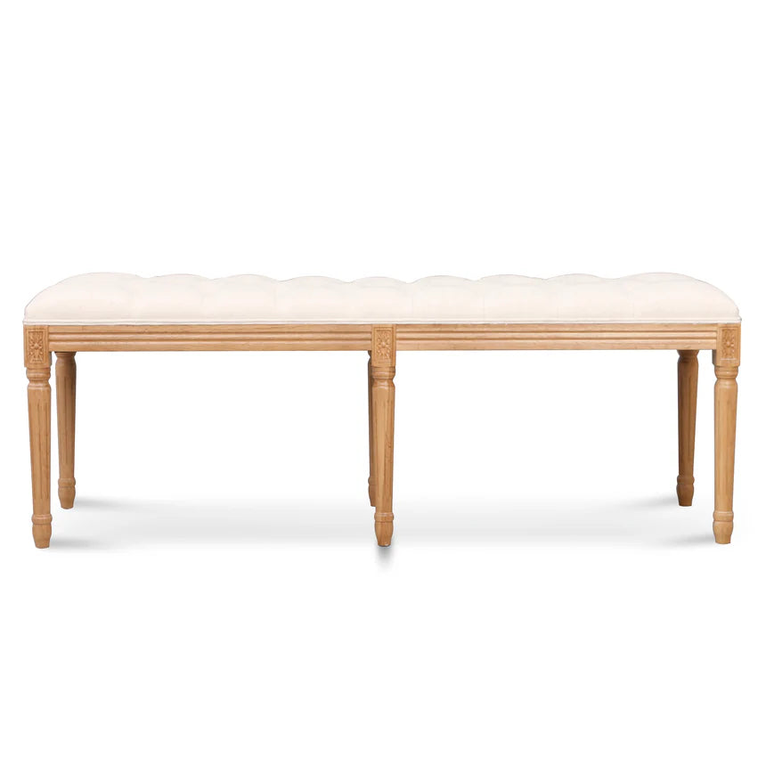 Timeless Design Oak Bench 130cms - Light Beige