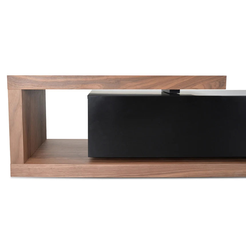 Timeless Extendable TV Unit - Walnut - Black Matt