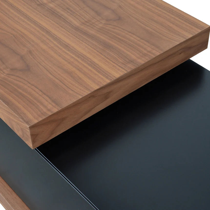 Timeless Extendable TV Unit - Walnut - Black Matt