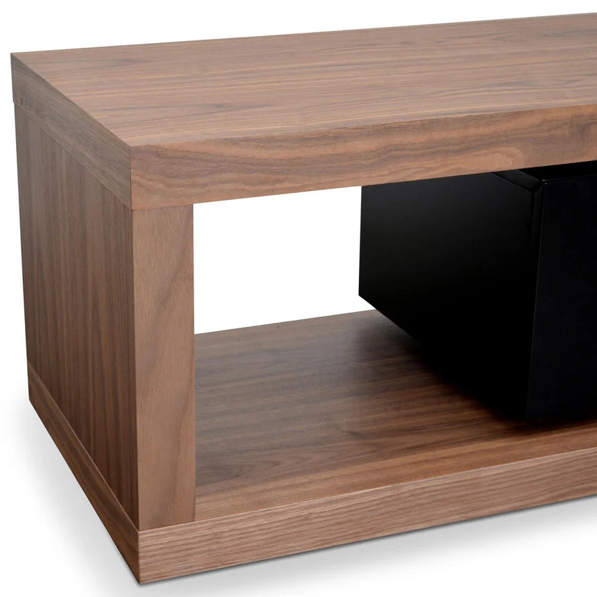 Timeless Extendable TV Unit - Walnut - Black Matt