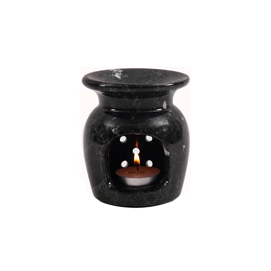 Timeless Serenity Premium Marble Oil Burner - Black