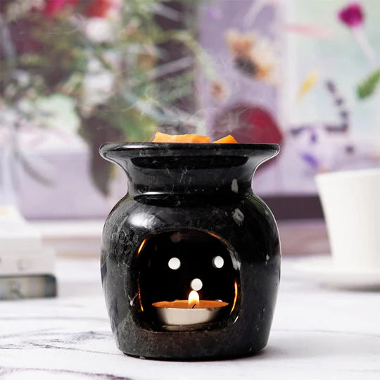 Timeless Serenity Premium Marble Oil Burner - Black
