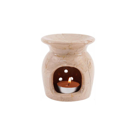 Timeless Serenity Premium Marble Oil Burner - Cream
