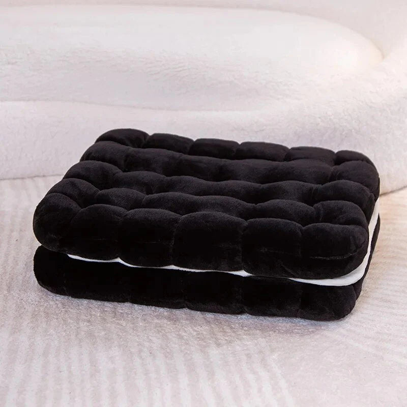 Timeless Square Shape Soft Cushion Pillow 45-50cms - Black