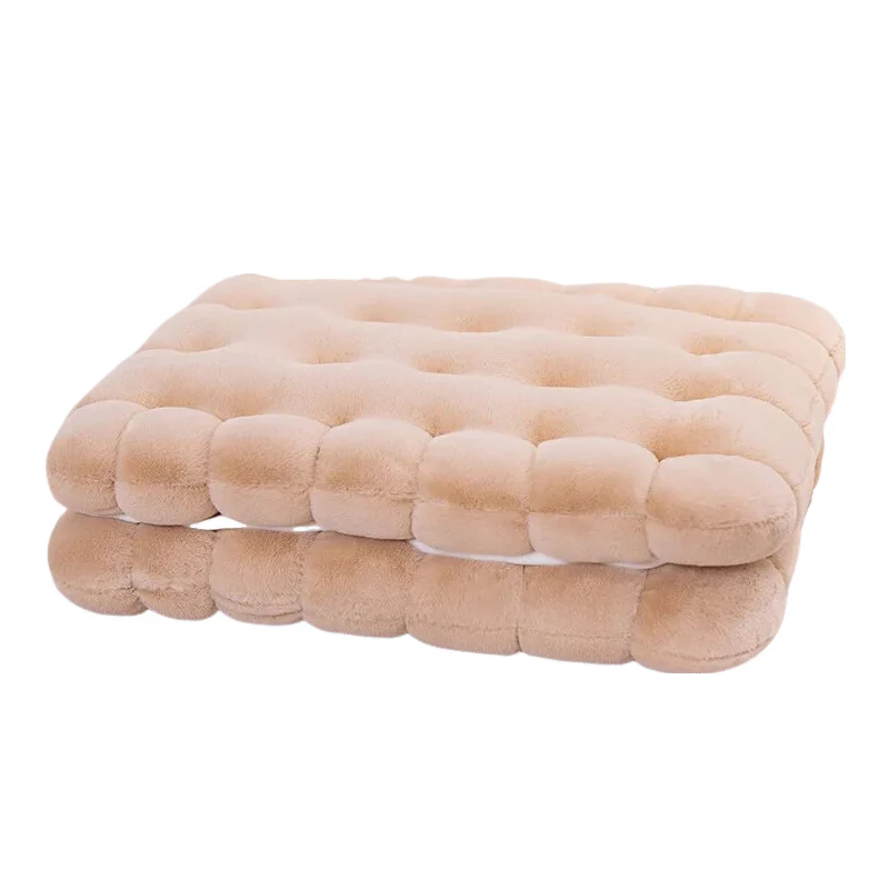 Timeless Square Shape Soft Cushion Pillow 45-50cms - Light Brown