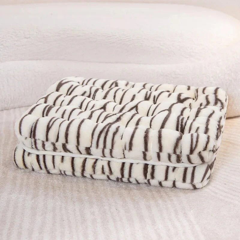 Timeless Square Shape Soft Cushion Pillow 45-50cms - White Tiger