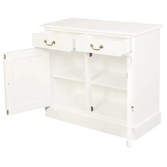 Timeless Style 2 Door 2 Drawer Buffet Table - White