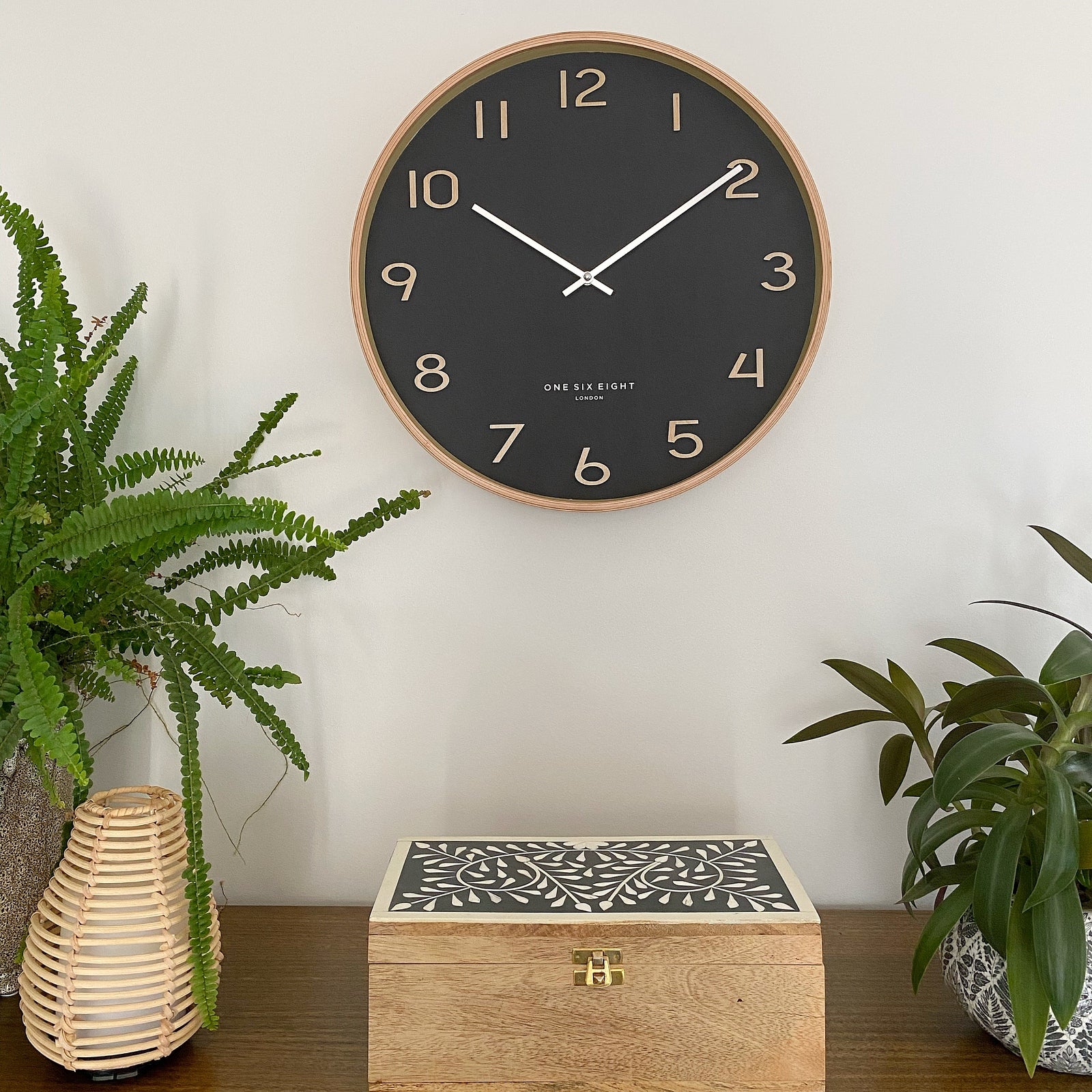 Timeless Trellis Wall Clock with White Hands (Available in 2 Sizes)