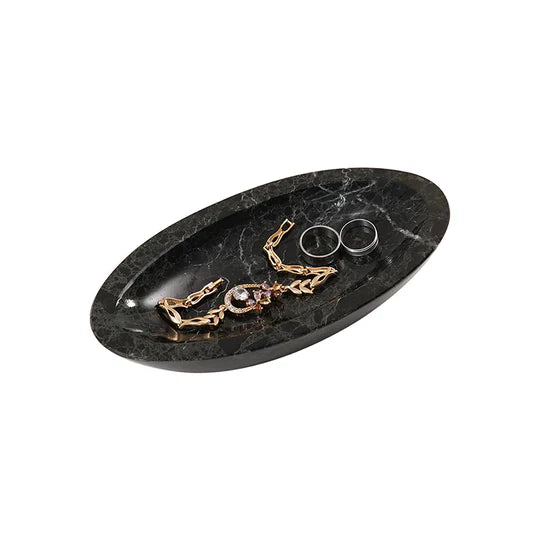 Timeless Vanity Accent Marble Jewelry Tray - Black