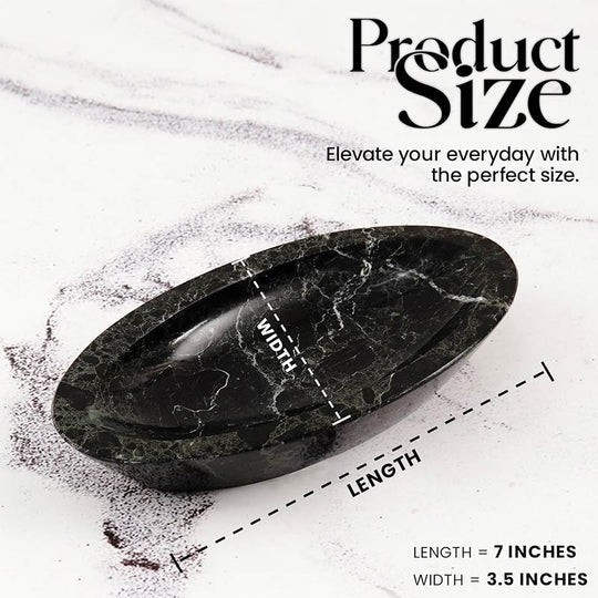 Timeless Vanity Accent Marble Jewelry Tray - Black