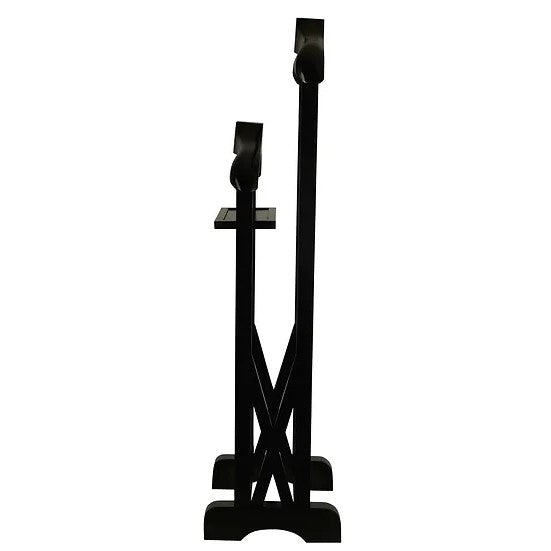 Timeless Wooden Double Valet - Black