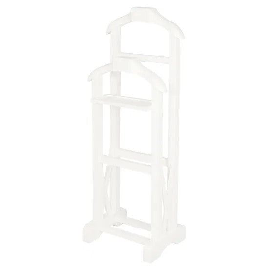 Timeless Wooden Double Valet - White