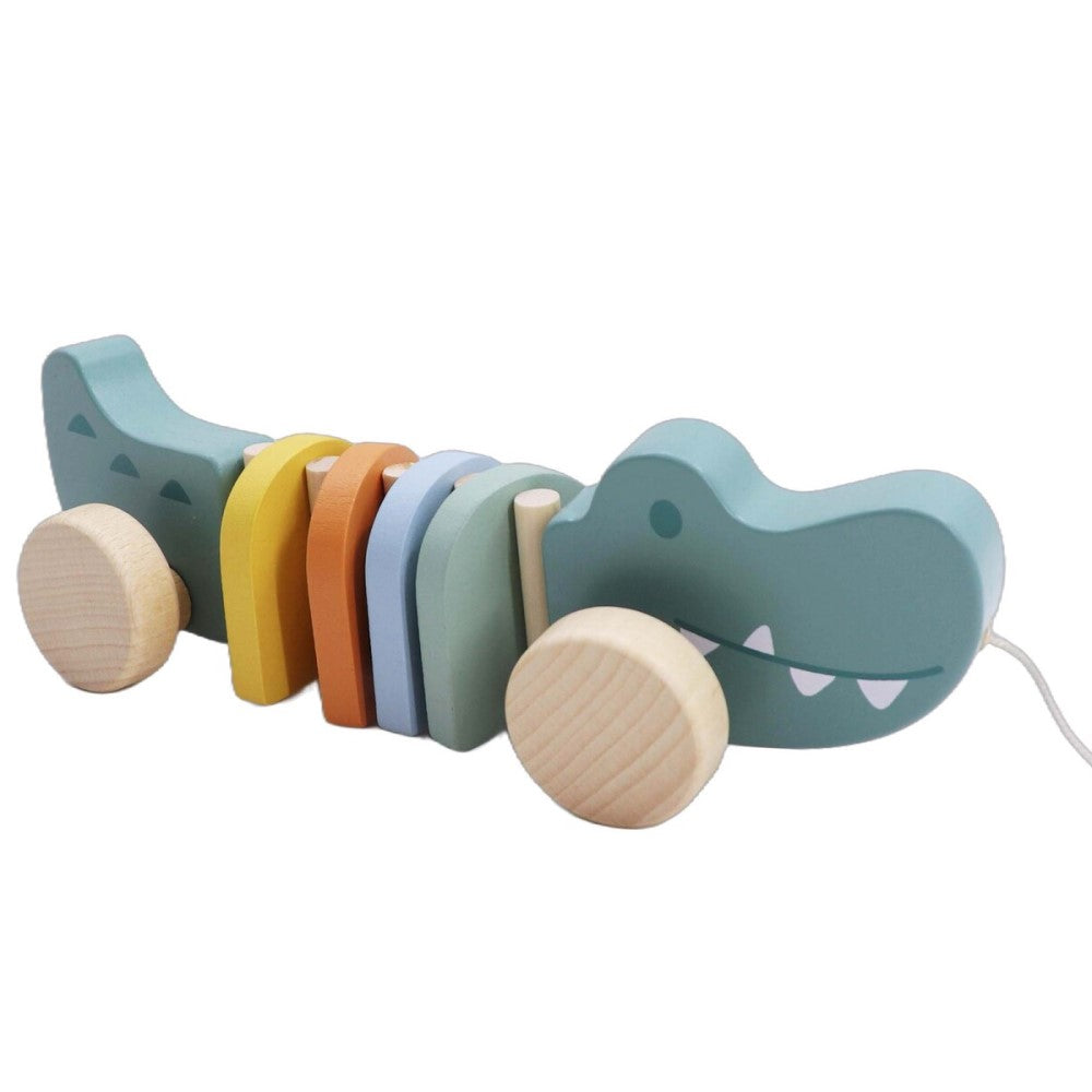Toddler’s Best Friend - Wooden Crocodile Pull Toy