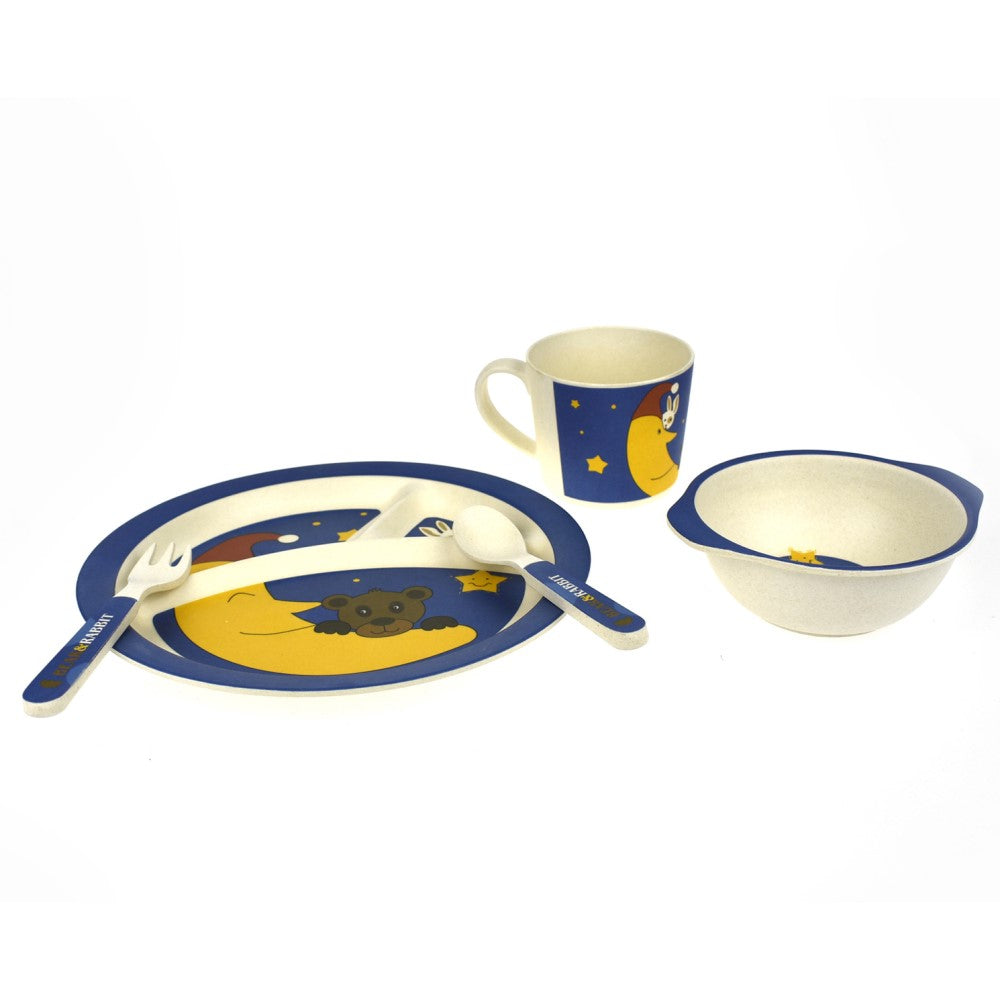 Toddlers 5Pcs Bamboo Dinner Set - Bear Rabbit